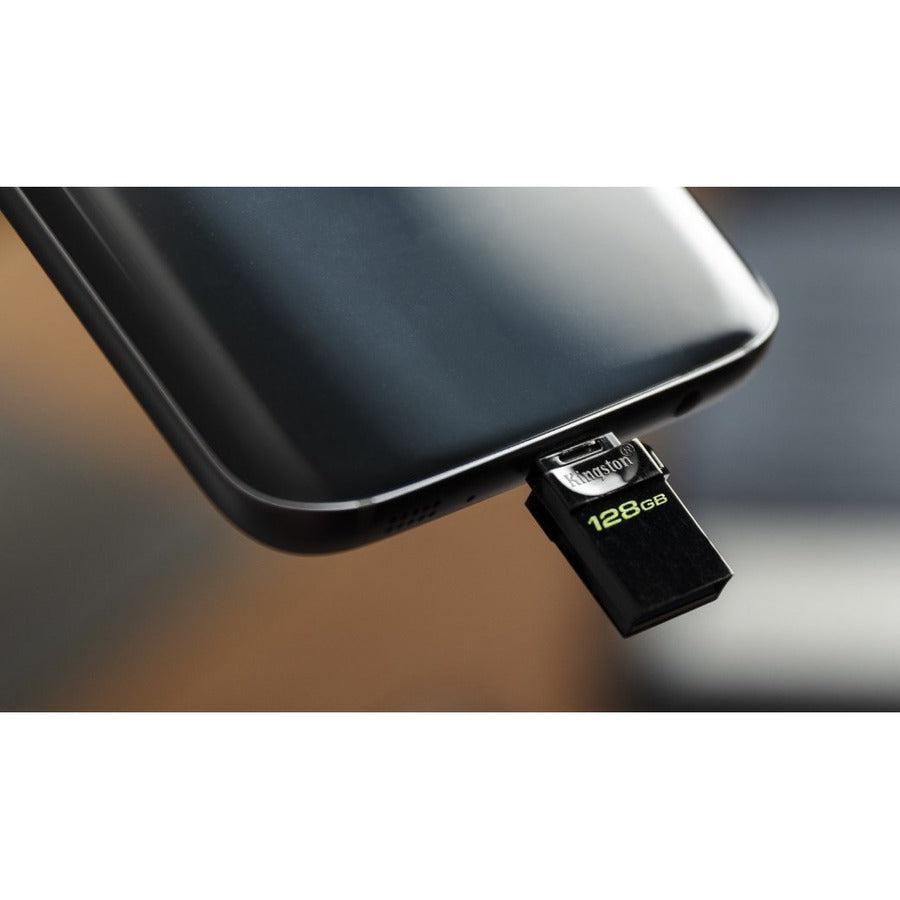 Kingston Technology Datatraveler Microduo3 G2 Usb Flash Drive 128 Gb Usb Type-A / Micro-Usb 3.2 Gen 1 (3.1 Gen 1) Black