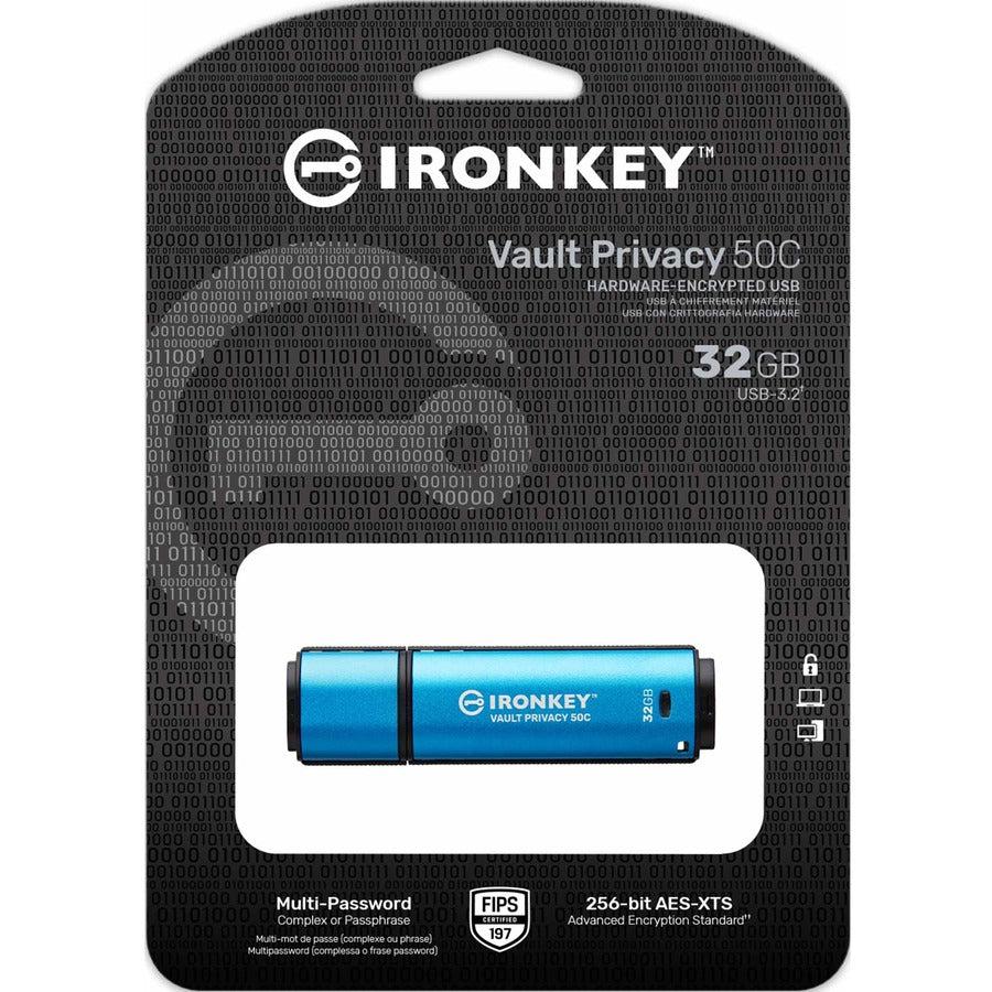 Kingston Vault Privacy 50 Series 32GB USB 3.2 (Gen 1) Type C Flash Drive