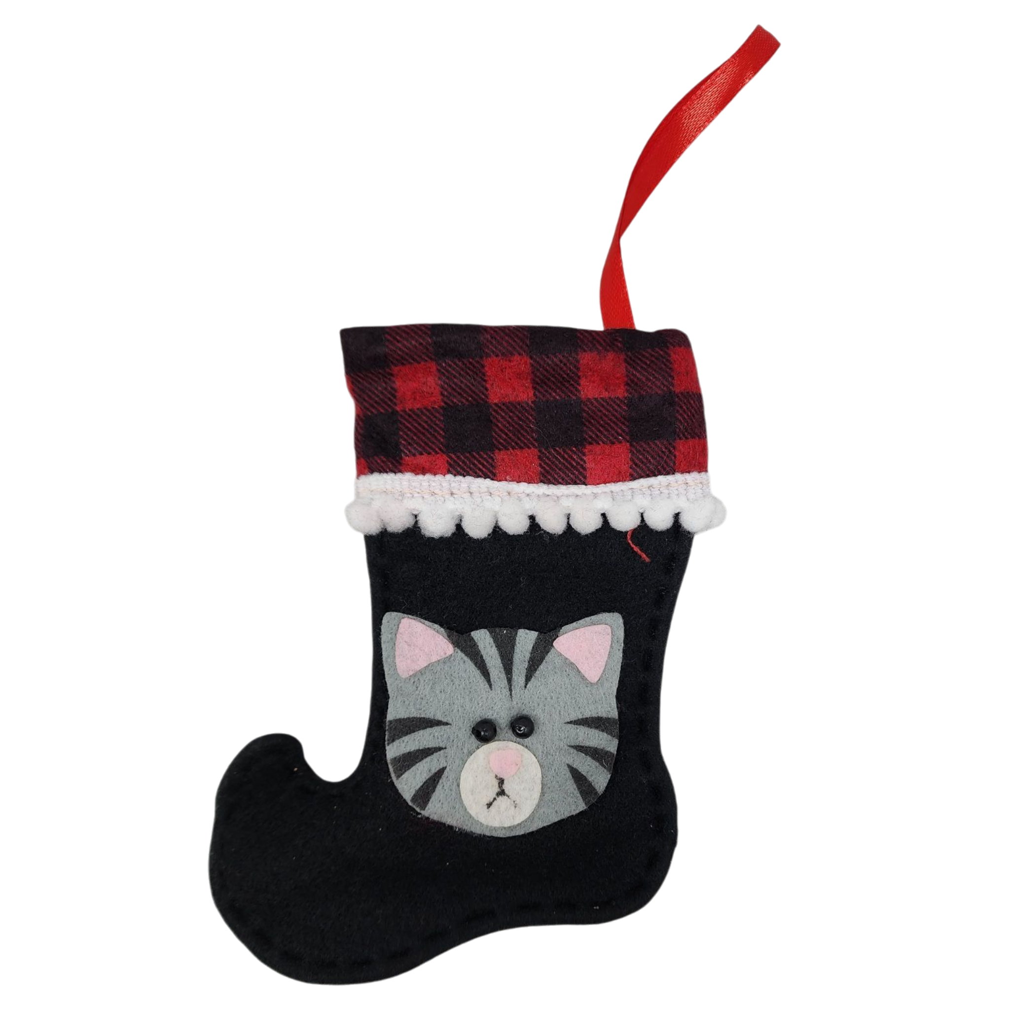 Kitty Mini Stocking Ornament - Tabby