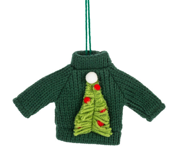 Knit Christmas Sweater Ornament -