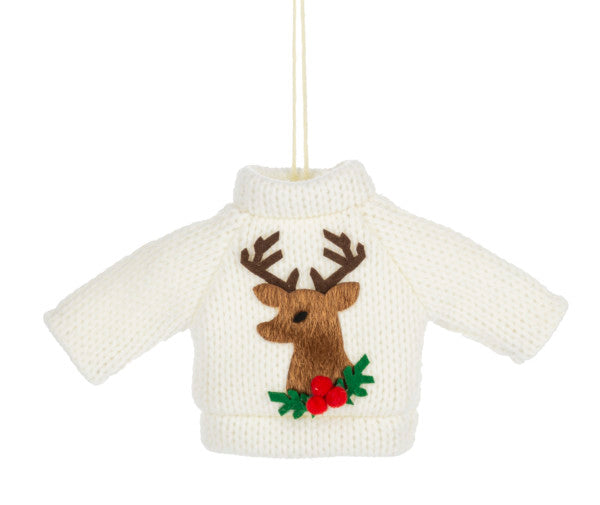 Knit Christmas Sweater Ornament -