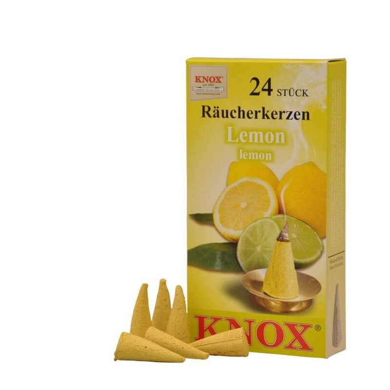 Knox German Scented Incense Cones (Pack Of 24) - Lemon