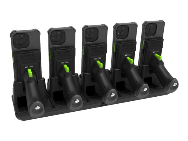 KoamTac - Charging cradle - 5-slot pistol & 1.0W UHF - 15 Watt - 5 output connectors (24 pin USB-C)