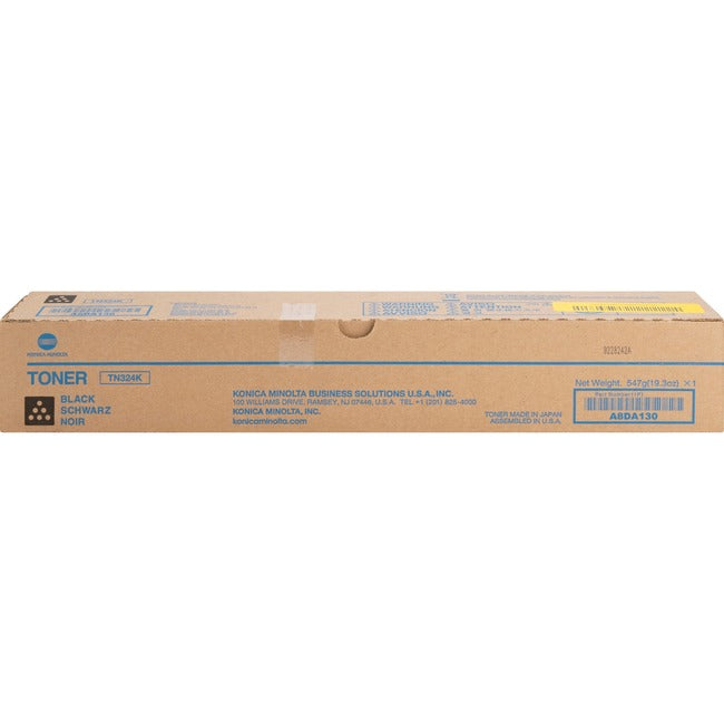 Konica Minolta Original Laser Toner Cartridge - Black - 1 Each TN324K