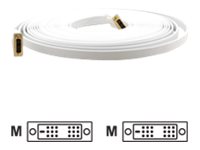 Kramer C-DM/DM/FLAT(W) Series C-DM/DM/FLAT(W)-35 - DVI cable - single link - DVI-D (M) to DVI-D (M) - 35 ft - flat - white 97-07070035