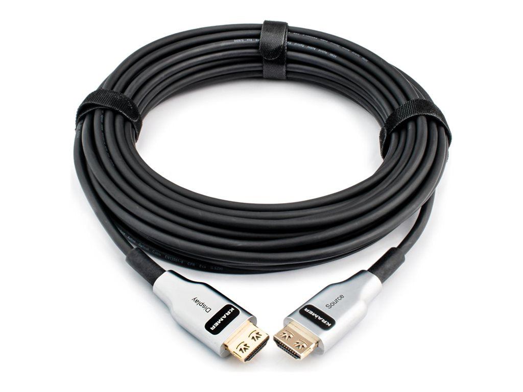 Kramer - Ultra High Speed - HDMI cable - HDMI male to HDMI male - 295 ft - hybrid copper/fiber optic - black - active, 4K120Hz 98-042600295