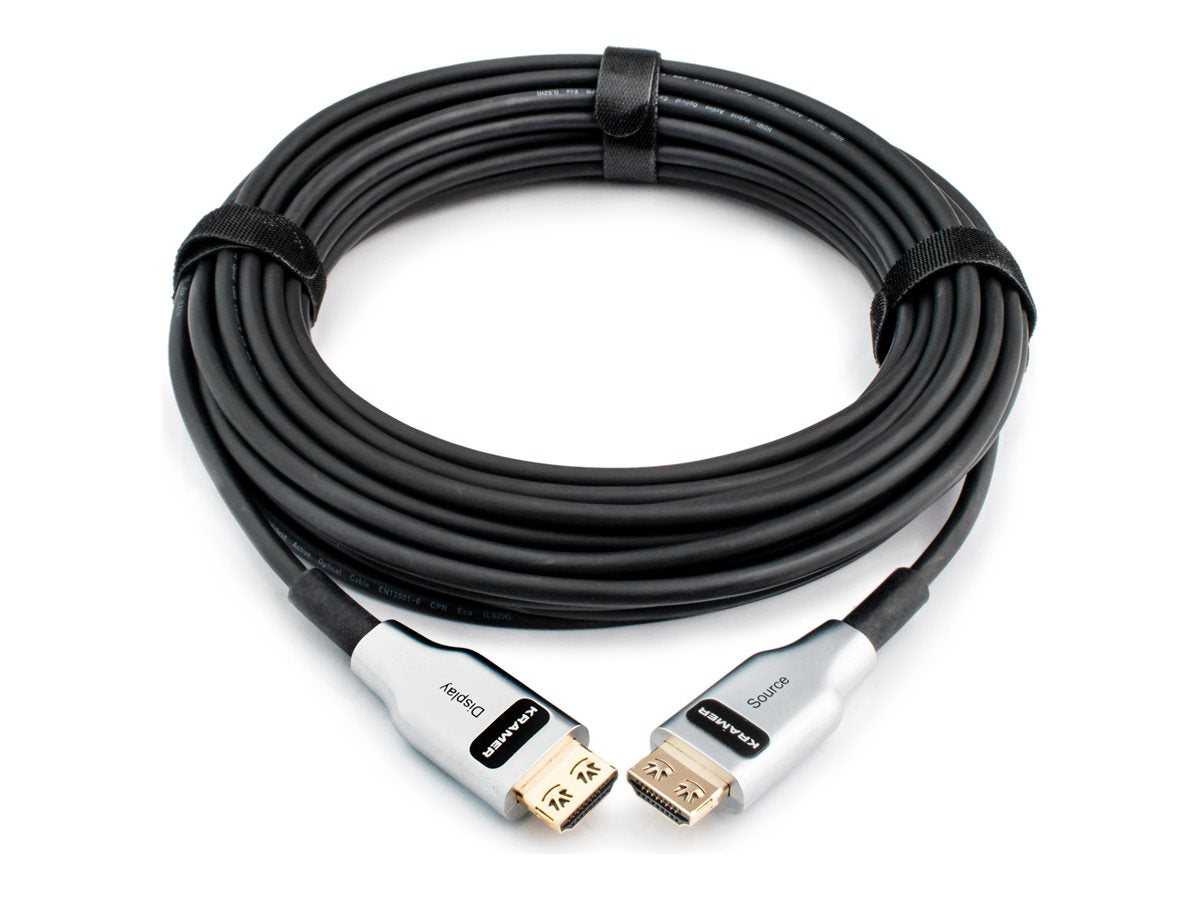 Kramer - Ultra High Speed - HDMI cable - HDMI male to HDMI male - 295 ft - hybrid copper/fiber optic - black - active, 4K120Hz 98-042600295