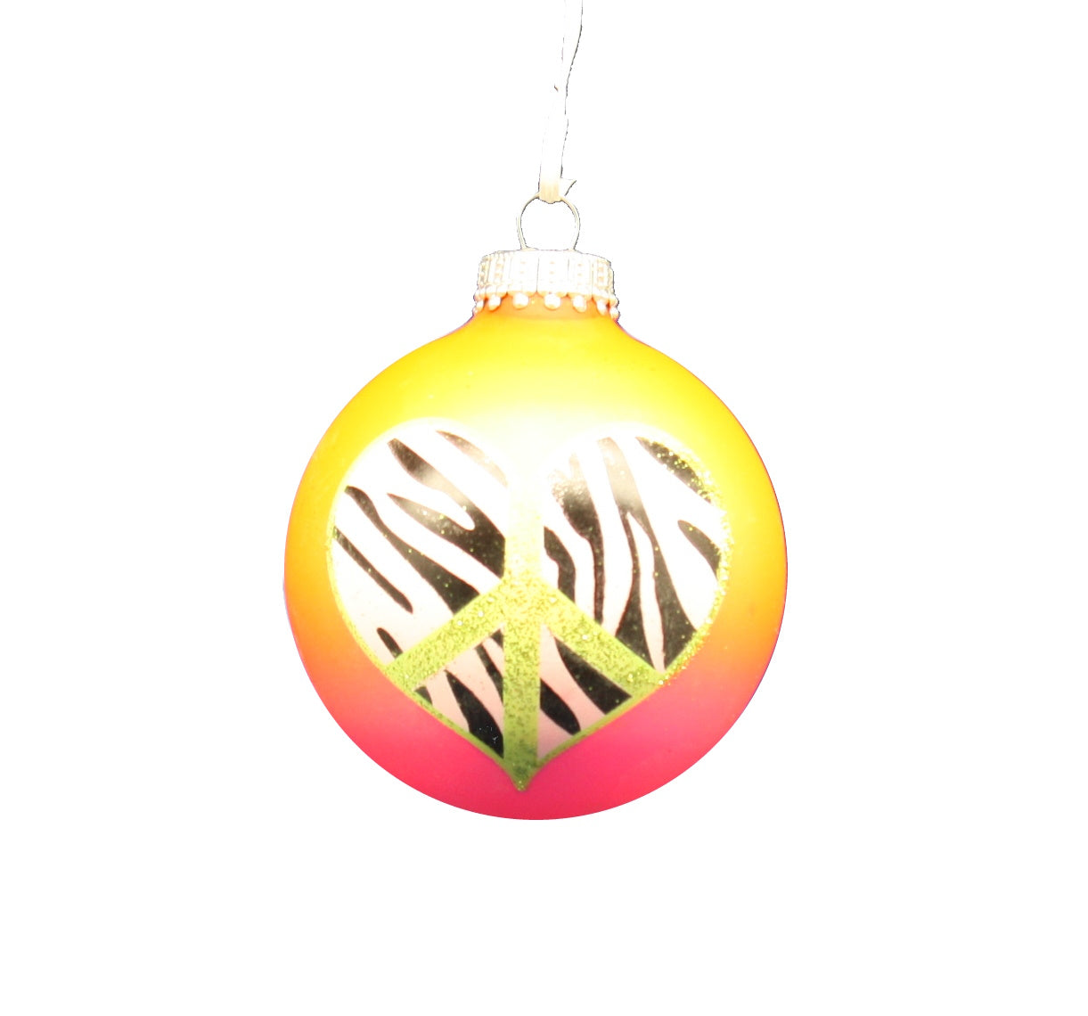 Krebs Value Glass Ball 4 pack - Colorful Peace Hearts