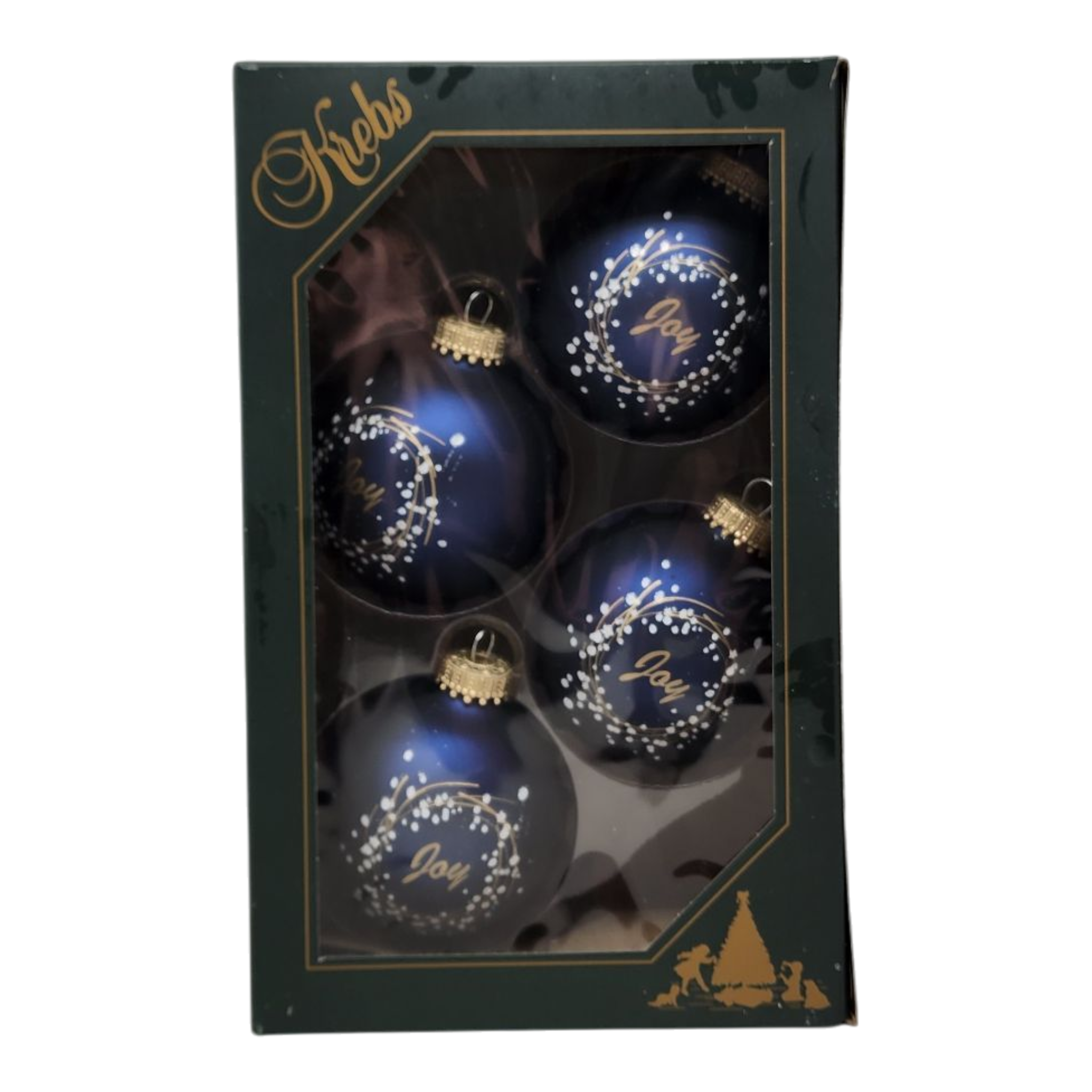 Krebs Value Glass Ball 4 pack - Joyful Wishes