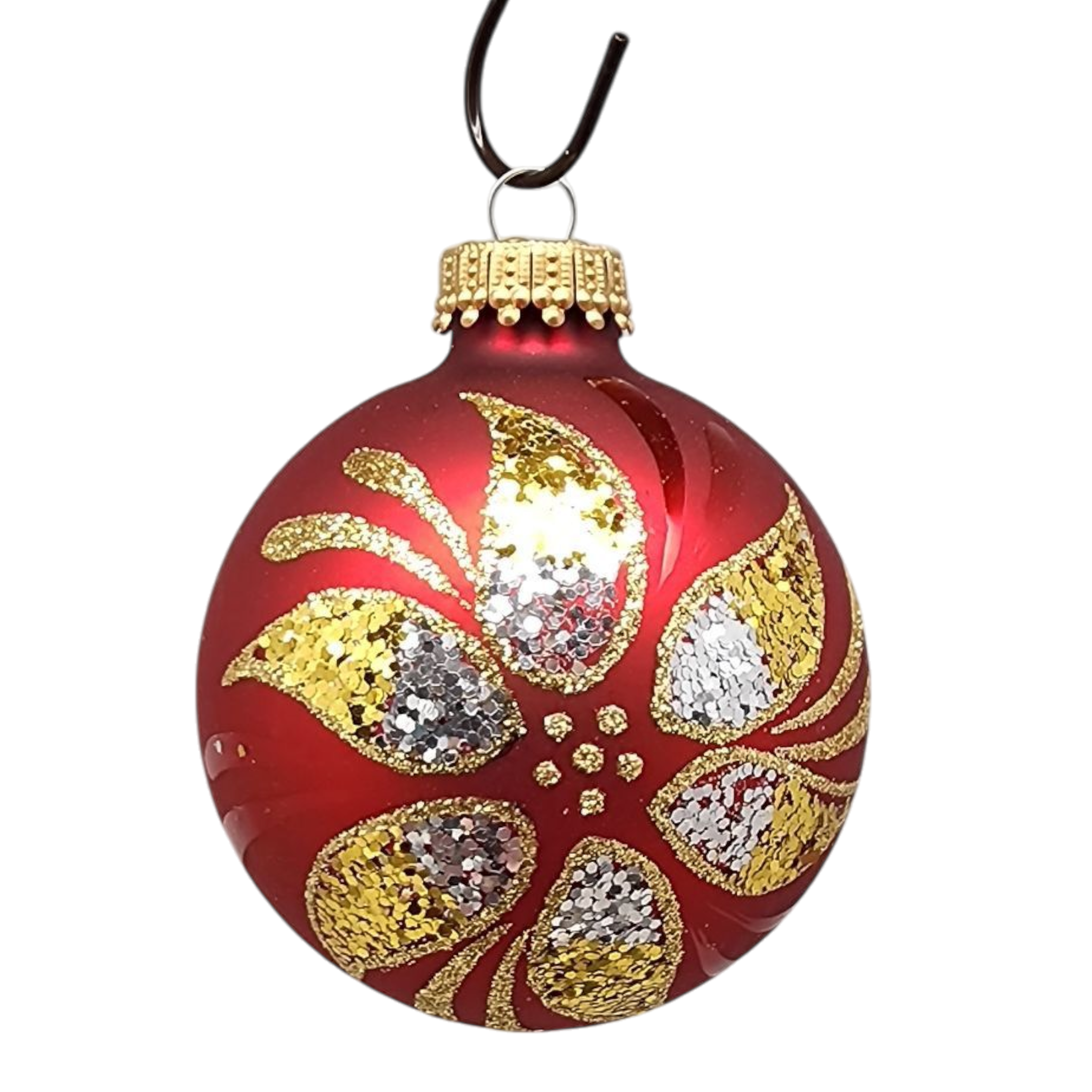 Krebs Value Glass Ornament 4 pack - Floral Burst