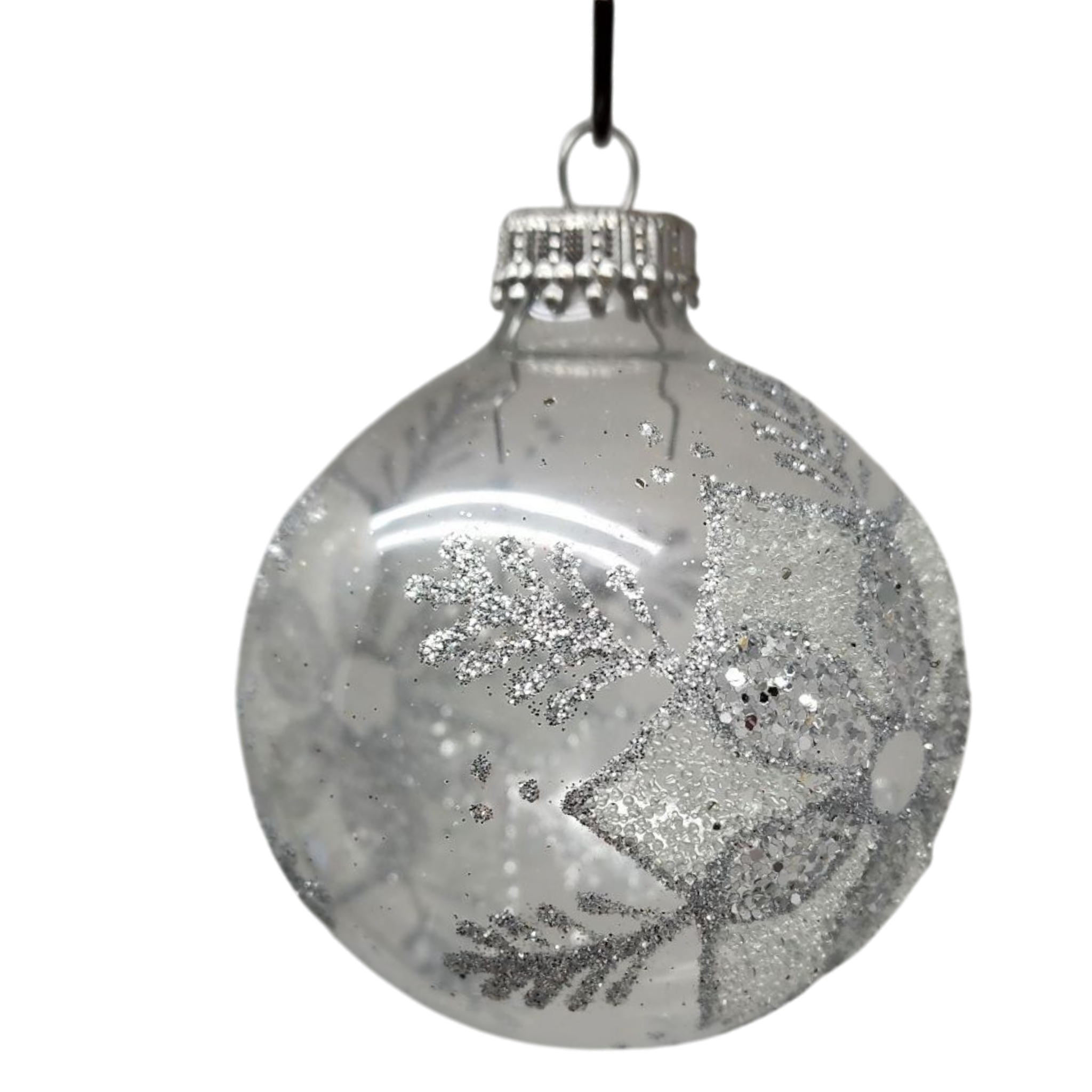 Krebs Value Glass Ornament 4 pack - Frosted Poinsettia