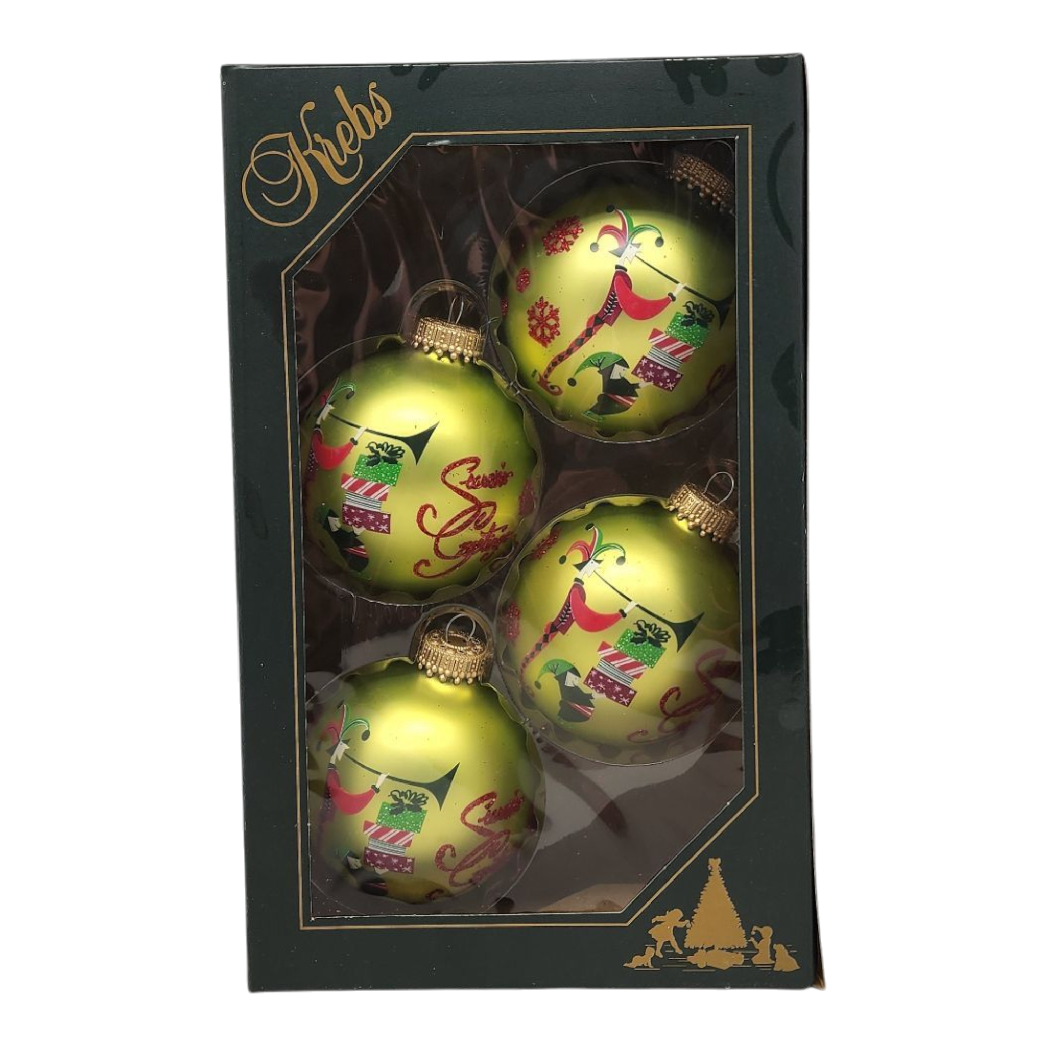 Krebs Value Glass Ornament 4 pack - Jesters and Elves