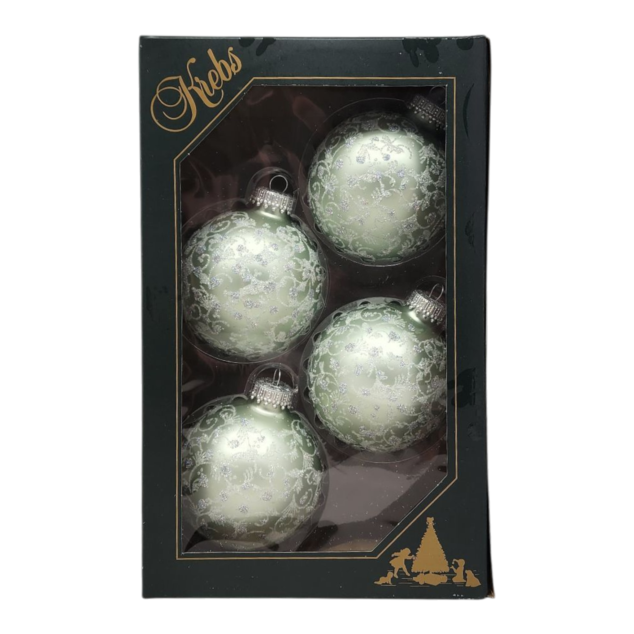 Krebs Value Glass Ornament 4 pack - Serene Green