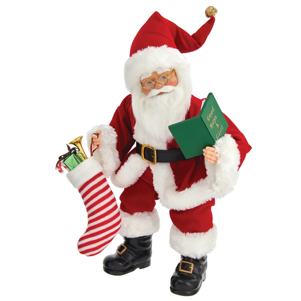 Kringles Santa With Book - 16 Inch
