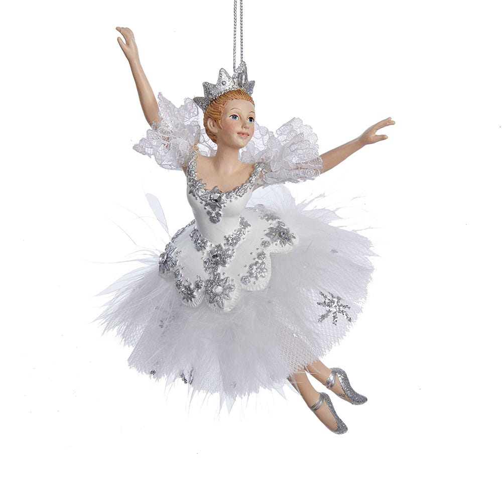 Kurt Adler 6.75 inch Snow Queen Ballerina Christmas Ornament
