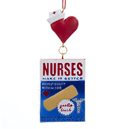Kurt Adler Bandage Box Nurses Hanging Christmas Ornament