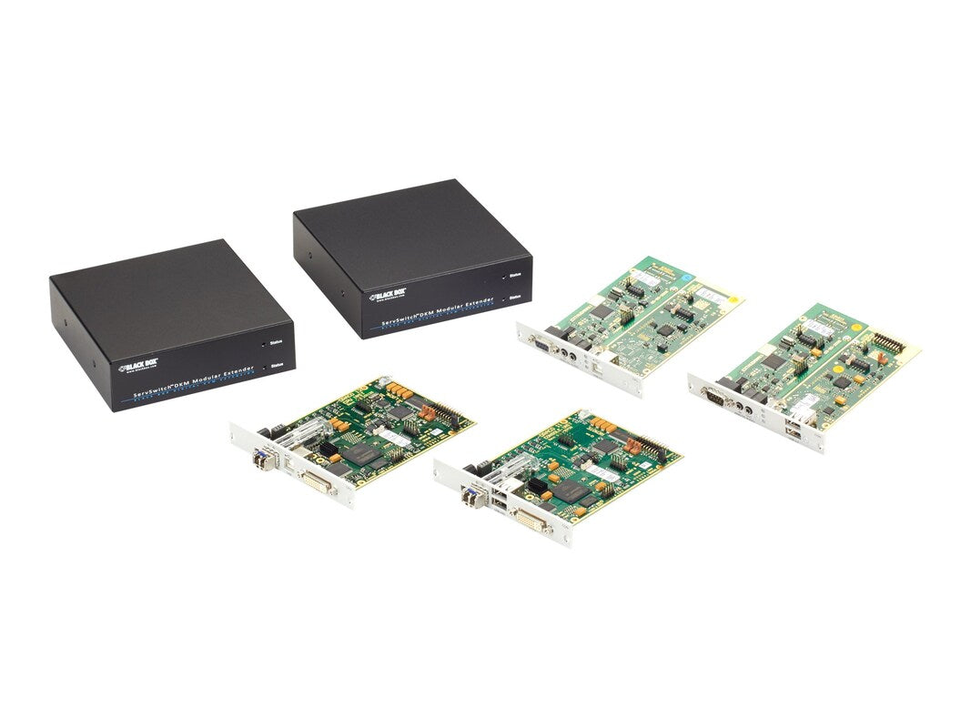 Kvm Extender - Dvi-D, Embedded Usb 2.0, Rs232, Audio, Single-Mode Fiber, Gsa, Ta