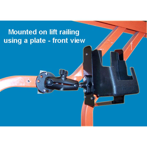 Kydex Mountable Holster with Metal Bracket and RAM Mount for Zebra MC9000G Series or MC9190-z