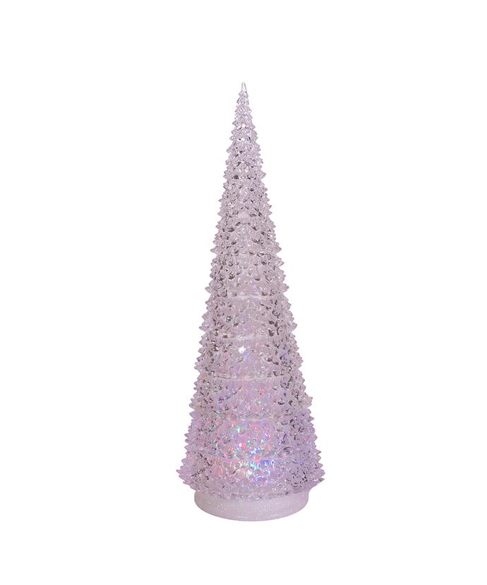 LED Acrylic Tree With 3 Light Color Projector - 22 Inches