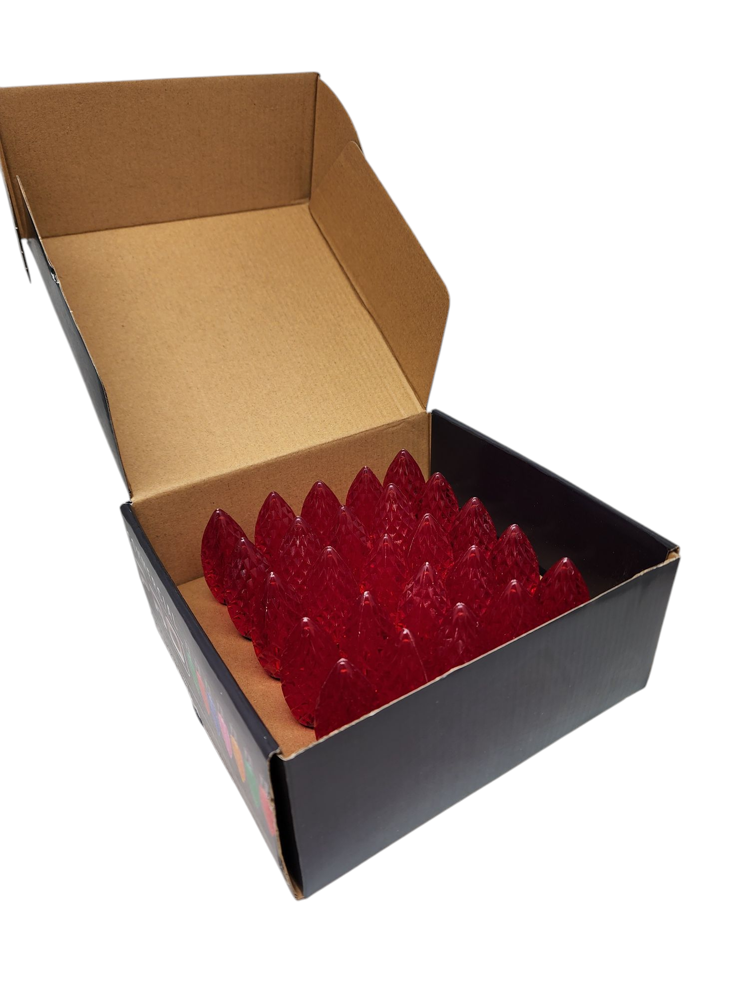 LED C9 Light Bulbs - 25 Pack- Red
