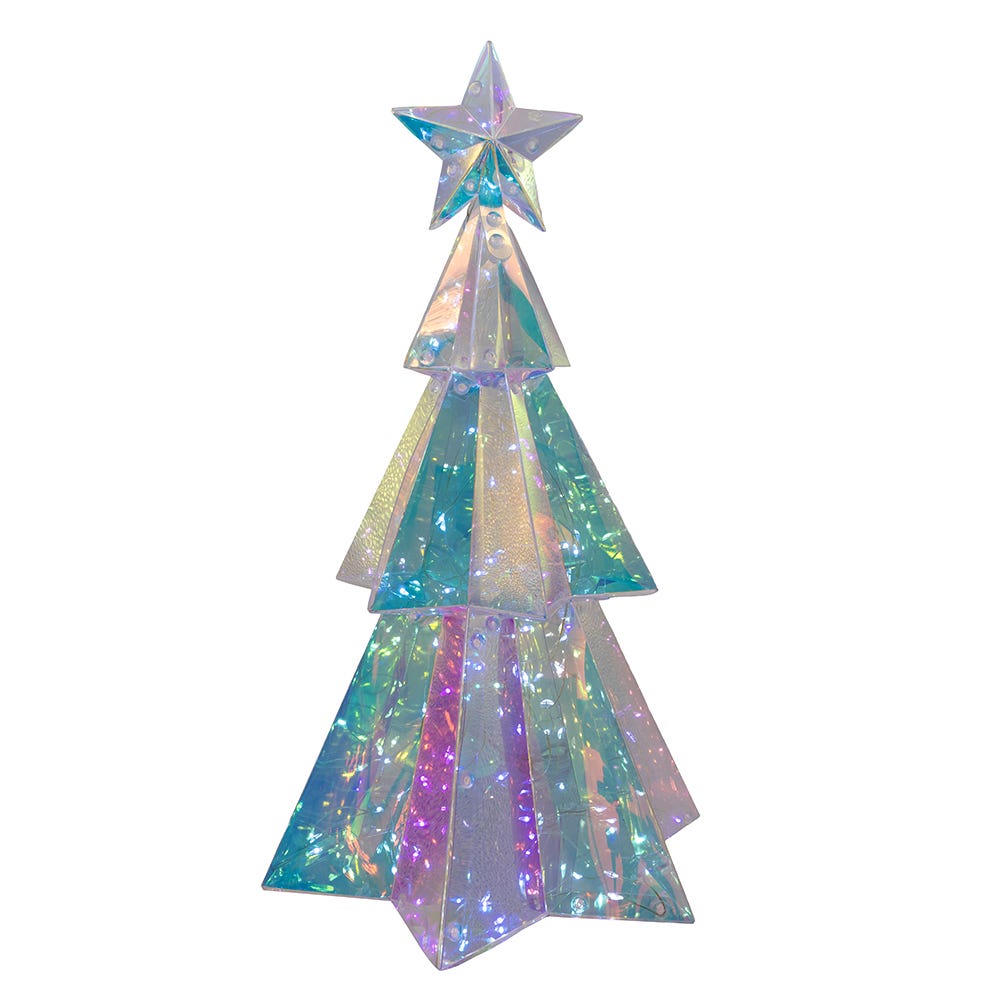 LED Holographic Christmas Tree - 15 Inch - Battery Operated