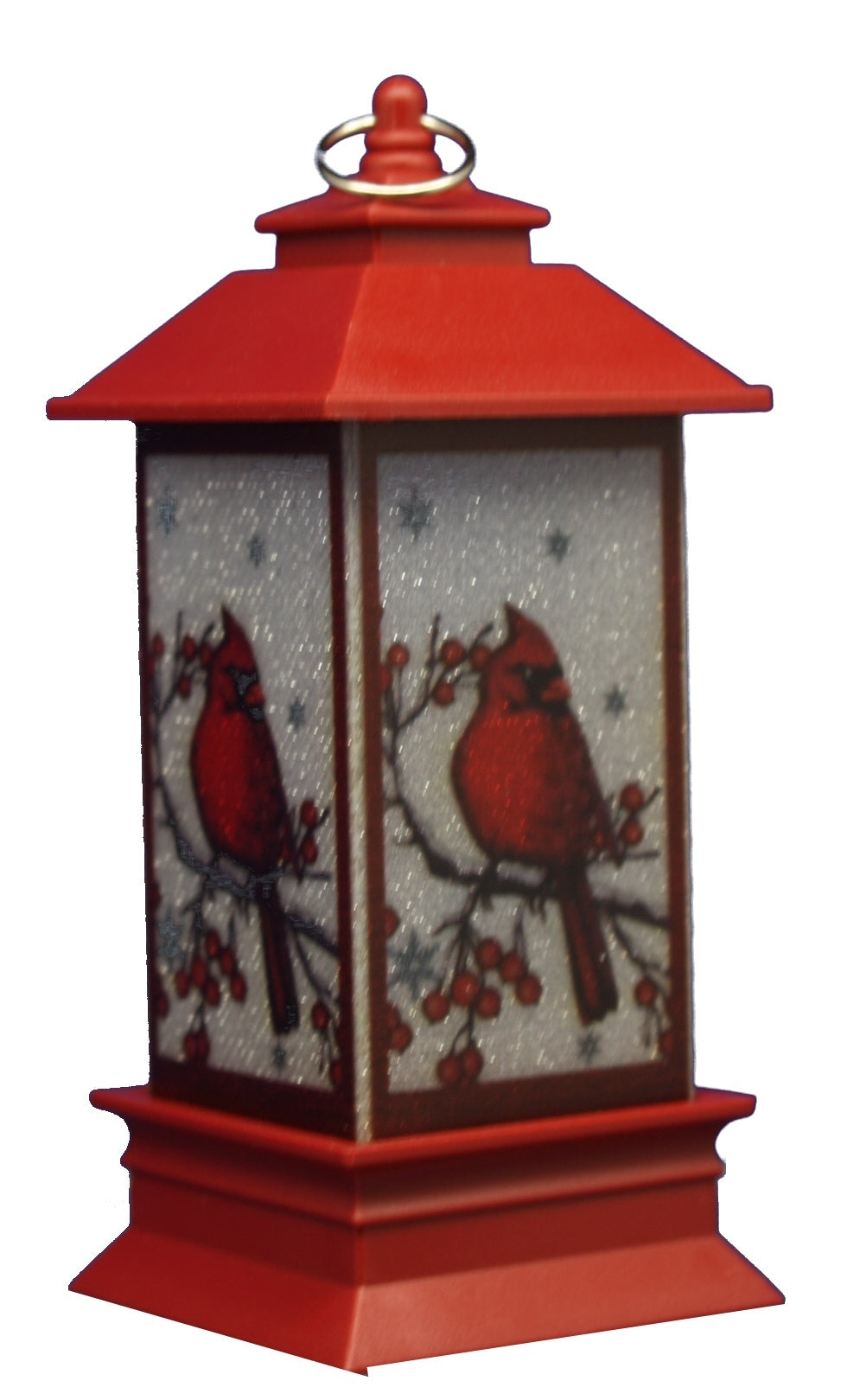 LED Lantern With Cardinal
