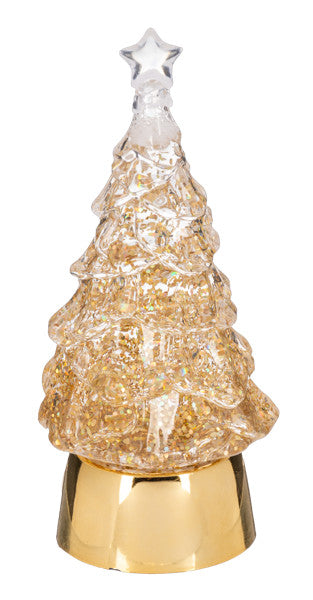 LED Light Up Tree Mini Shimmer – Warm Golden Glow