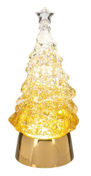 LED Light Up Tree Mini Shimmer – Warm Golden Glow