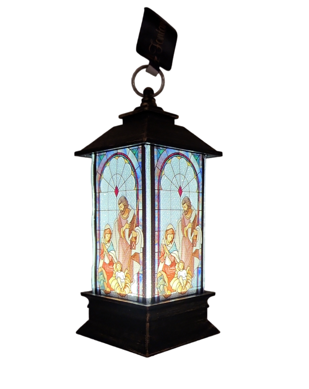 LED Lighted Holy Family Lantern - 5 Inch