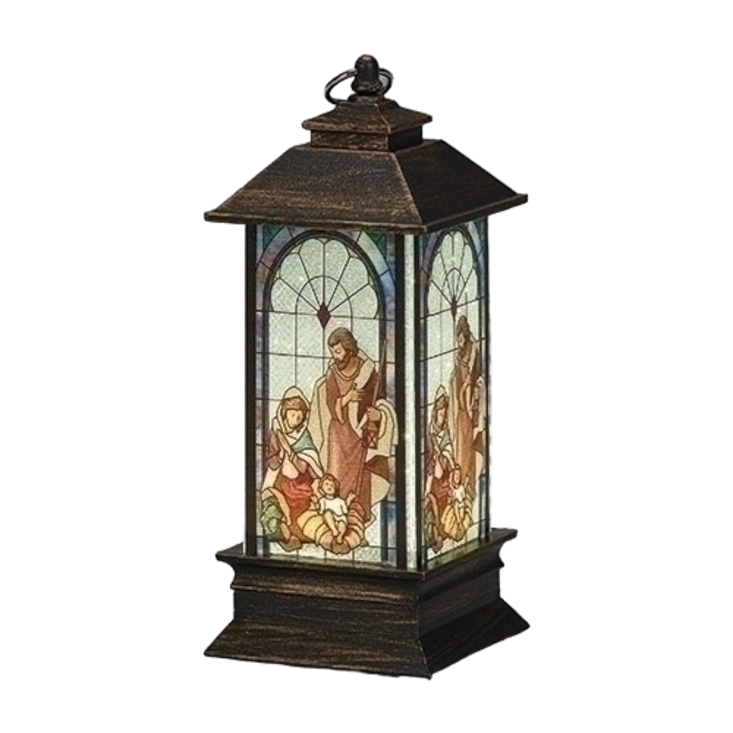LED Lighted Holy Family Lantern - 5 Inch