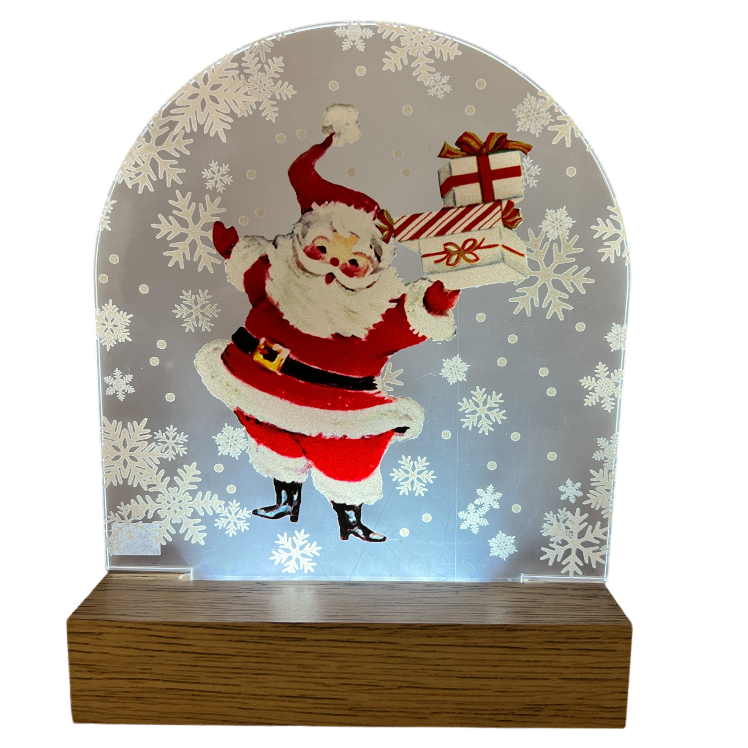 LED Santa Acrylic Shelf Sitter
