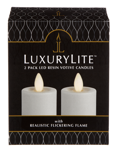 LED Votive Candle 2 Piece Set - White