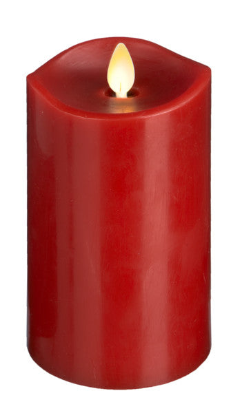 LED Wax 3x6 Pillar Candle - Red