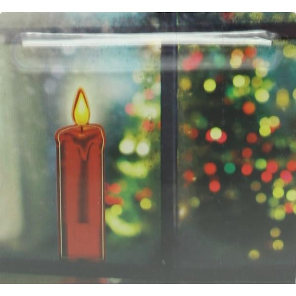 LED Window Cling Candle - Red