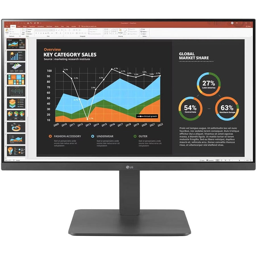 LG 24BR550Y-C 24" Class Full HD LCD Monitor - 16:9 - Charcoal, Black - 23.8" Viewable -