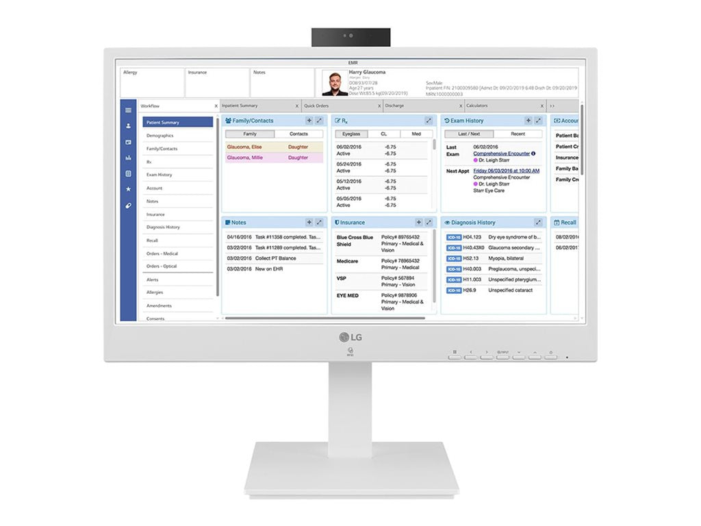 LG 24CR670IK6P - Thin client - all-in-one 1 x Pentium N6005 / up to 3.3 GHz - RAM 8 GB - flash - eMMC 16 GB - UHD Graphics -