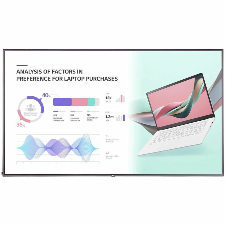 LG 75UH5J-M New High Haze UHD Standard Signage - 75" - In-plane Switching (IPS)