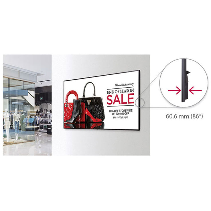 LG 86UH5E-B Digital Signage Display - 86" LCD - 3840 x 2160 - LED - 500 Nit - 2160p -