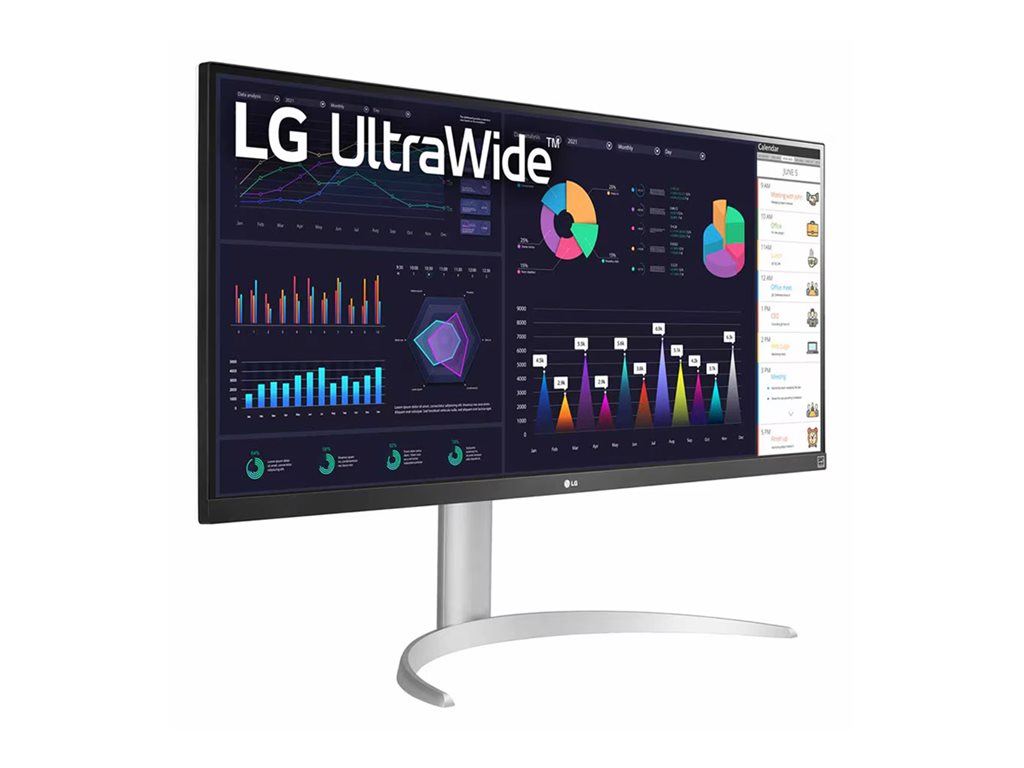 LG UltraWide 34BQ650-W - LED monitor - 34 - 2560 x 1080 WFHD @ 100 Hz - IPS - 500 cd/mï¿½ - 1000:1 - DisplayHDR 400 - 5 ms -