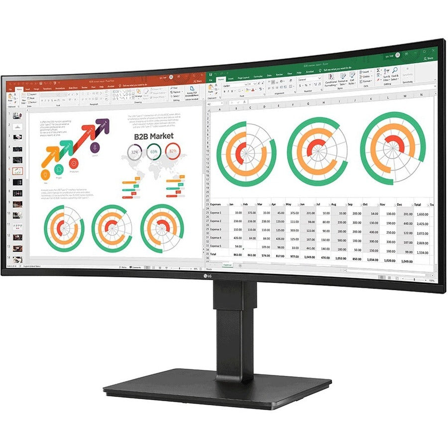 LG Ultrawide 34BN77C-B 34 Class WQHD Curved Screen Gaming LCD Monitor - 21:9 - Textured Black