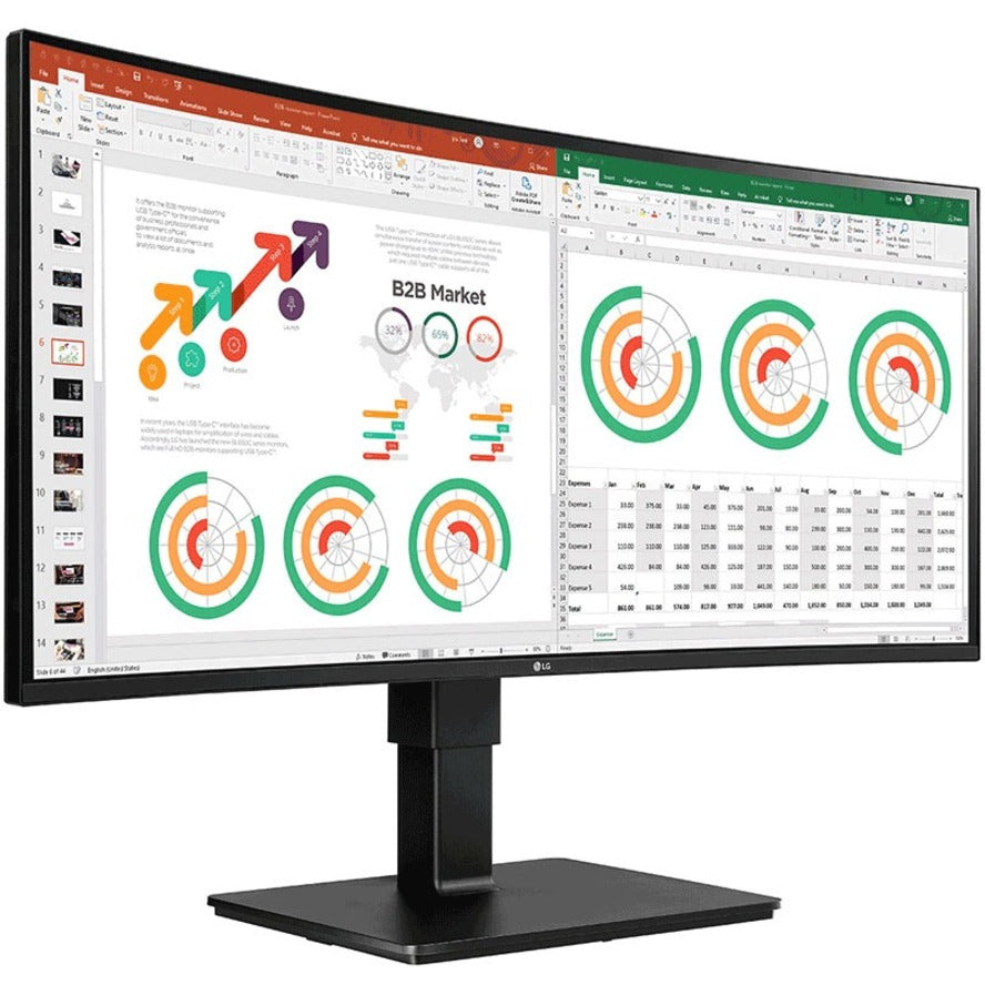 LG Ultrawide 34BN77C-B 34 Class WQHD Curved Screen Gaming LCD Monitor - 21:9 - Textured Black
