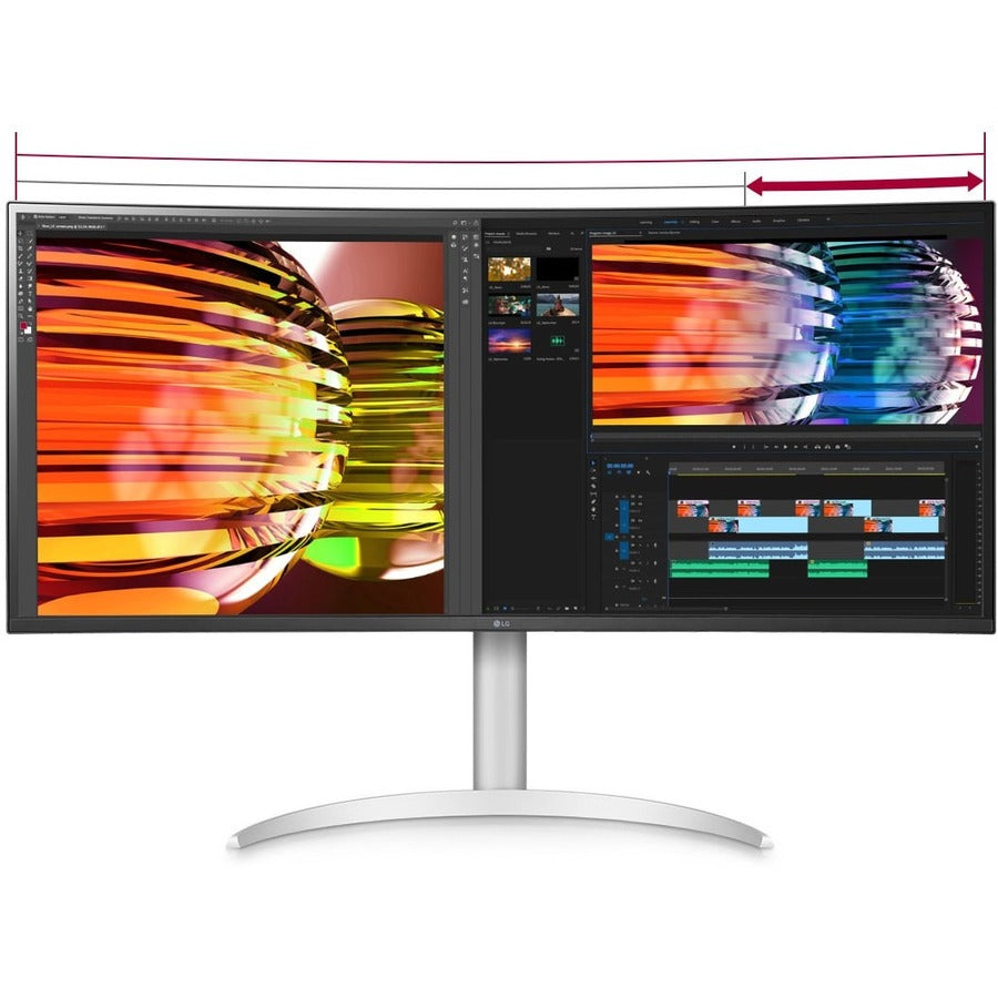 LG Ultrawide 38BP85C-W 38 Class UW-QHD+ Curved Screen Gaming LCD Monitor - 21:9 - Black