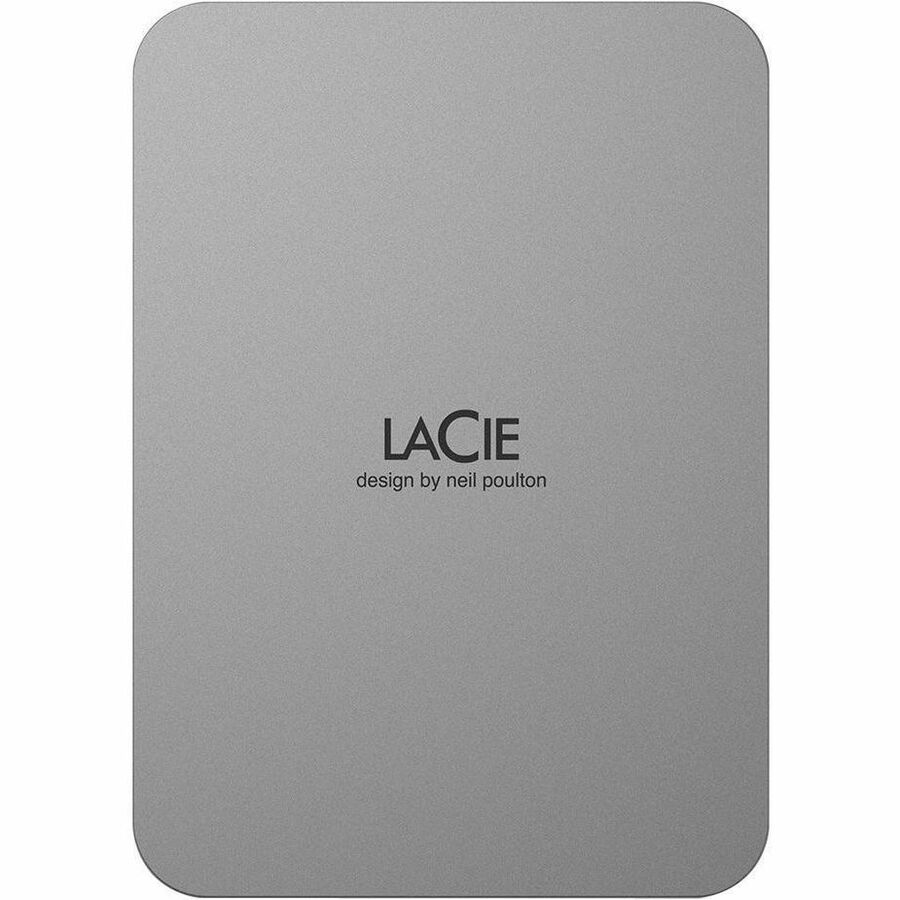 LaCie STLP2000400 2 TB Portable Hard Drive - External - Moon Silver