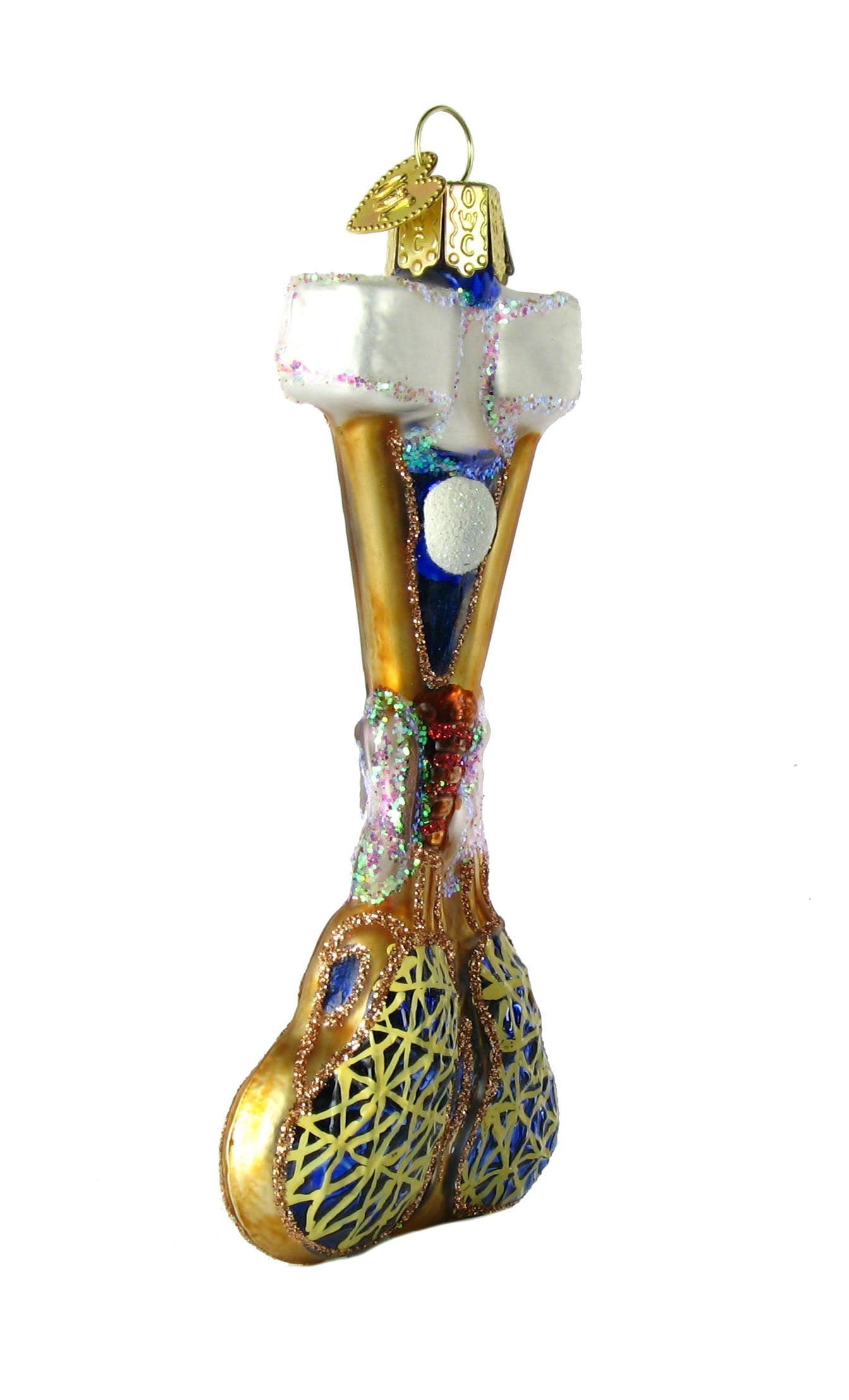 Lacrosse Set Glass Ornament