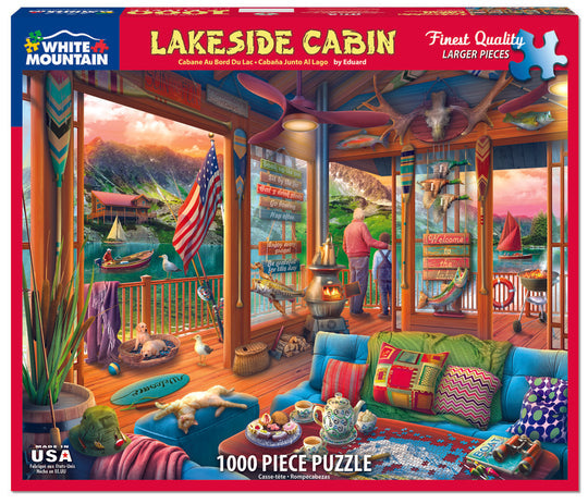 Lakeside Cabin - 1000 Piece Jigsaw Puzzle