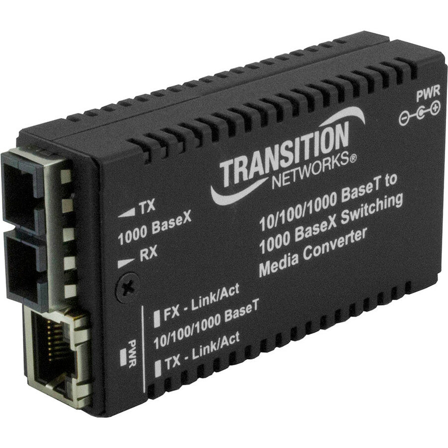 Lantronix M/GE-PSW-SX-01(ST) Transceiver/Media Converter M/GE-PSW-SX-01(ST)-NA