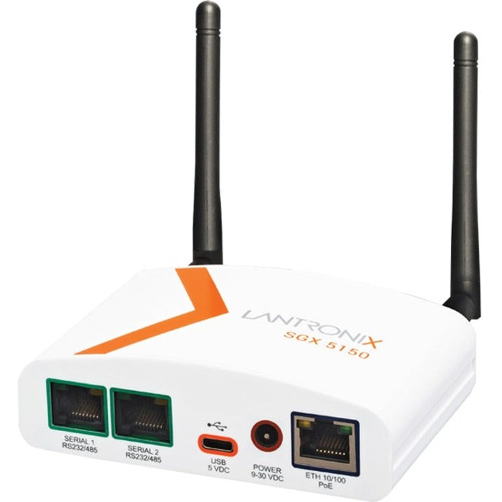 Lantronix SGX 5150 Wireless IoT Gateway, 802.11a/b/g/n/ac, 2xRS232 (RJ45), USB, 10/100 Ethernet, US Model SGX5150202US