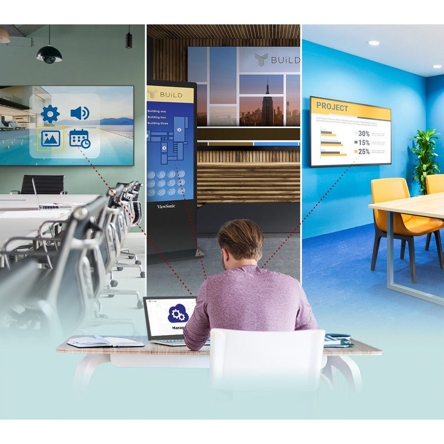 Large Format Display 55" 4K - Wireless Presentation Commercial Display | Tecisoft CDE5512