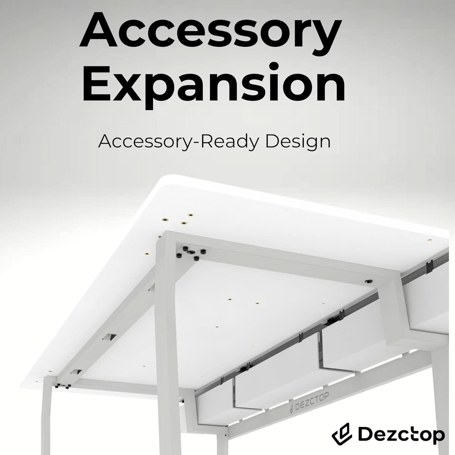 Large Gaming Desk with Pegboard and Cable Management