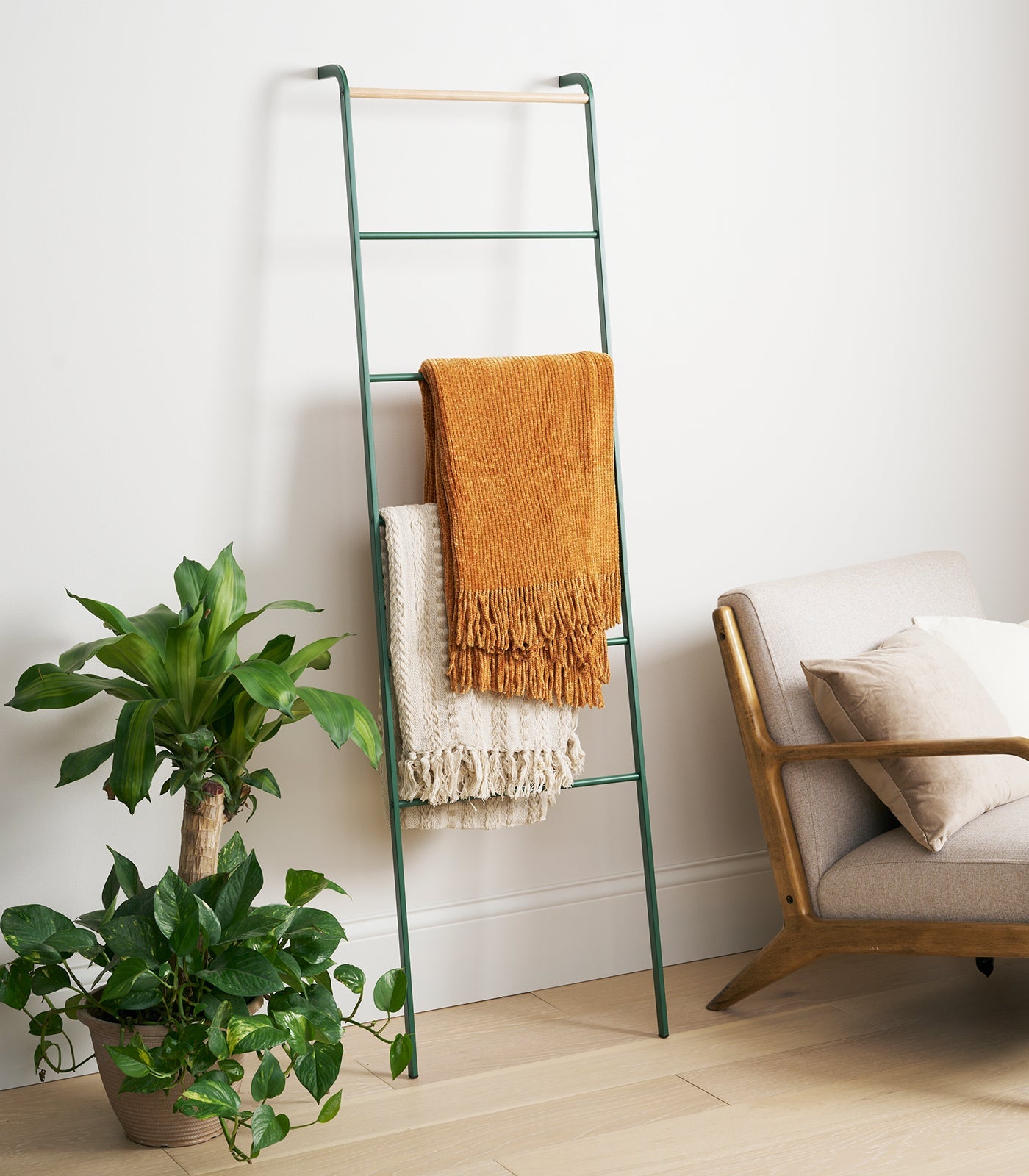 Leaning Storage Ladder - Two Styles - Steel
